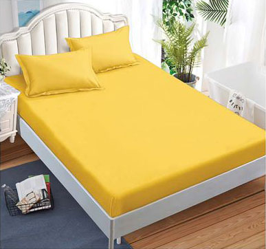 Lenjerii finet - Lenjerie finet uni pentru pat dublu, 6 piese, cearsaf cu elastic, LFU0173-2E6