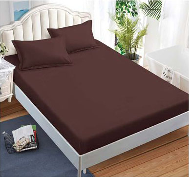 Lenjerii finet - Lenjerie finet uni pentru pat simplu, 4 piese, cearsaf cu elastic, LFU0179-1E4