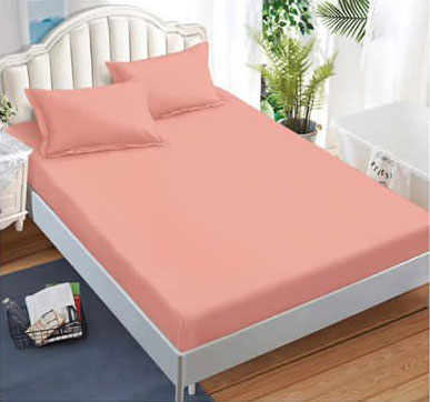 Lenjerii finet - Lenjerie finet uni pentru pat dublu, 6 piese, cearsaf cu elastic, LFU0184-2E6