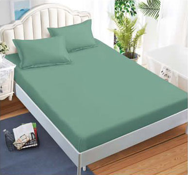 Lenjerii finet - Lenjerie finet uni pentru pat simplu, 4 piese, cearsaf cu elastic, LFU0185-1E4