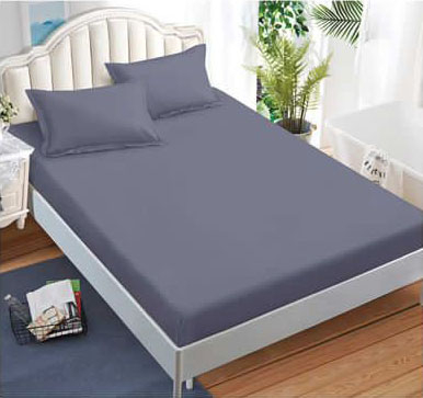Lenjerii finet - Lenjerie finet uni pentru pat dublu, 6 piese, cearsaf cu elastic, LFU0187-2E6