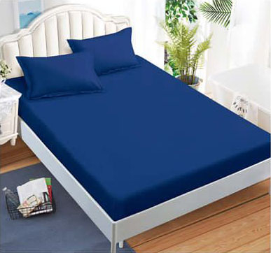 Lenjerii finet - Lenjerie finet uni pentru pat dublu, 6 piese, cearsaf cu elastic, LFU0189-2E6