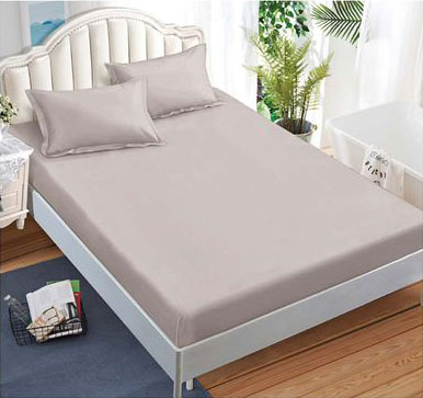 Lenjerii finet - Lenjerie finet uni pentru pat dublu, 6 piese, cearsaf cu elastic, LFU0192-2E6