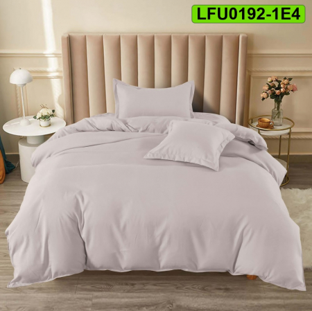 Lenjerii finet - Lenjerie finet uni pentru pat simplu, 4 piese, cearsaf cu elastic, LFU0192-1E4