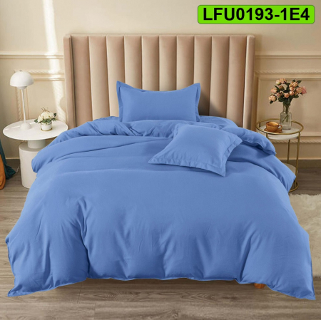 Lenjerii finet - Lenjerie finet uni pentru pat simplu, 4 piese, cearsaf cu elastic, LFU0193-1E4