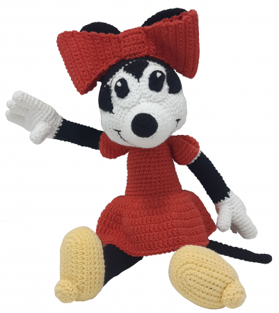 Păpuși și figurine croșetate - Jucărie unicat croșetată manual Minnie Mouse