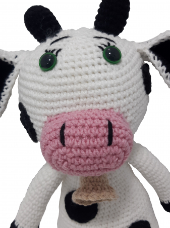 Păpuși și figurine croșetate - Jucărie unicat croșetată manual văcuța Dolly