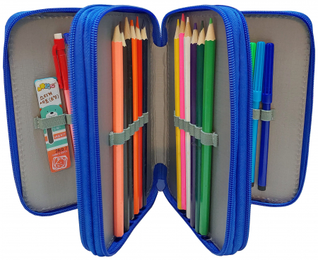 Penare - Penar echipat cu 34 piese, 3 compartimente P302 albastru