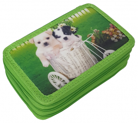 Penare - Penar echipat cu 34 piese, 3 compartimente P305 verde