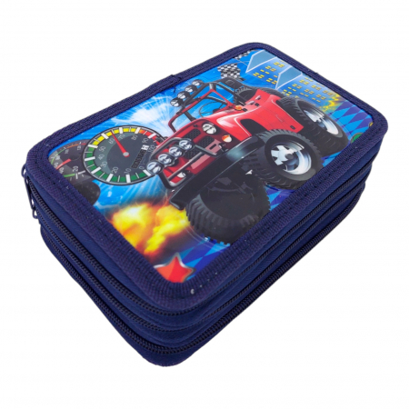 Penare - Penar echipat cu 34 piese, 3 compartimente P311 bleumarin