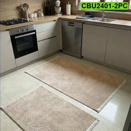 Set 2 covoare bucatarie antiderapante CBU2401 crem [0]