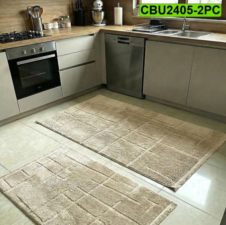 Pentru casă - Set 2 covoare bucatarie antiderapante CBU2405 crem