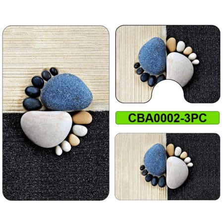 Covoare antiderapante - Set 3 covorase baie antiderapante CBA0002-3PC