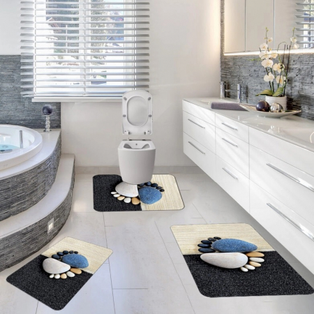 Covoare antiderapante - Set 3 covorase baie antiderapante CBA0002-3PC