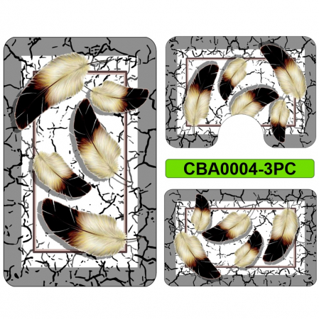 Covoare antiderapante - Set 3 covorase baie antiderapante CBA0004-3PC
