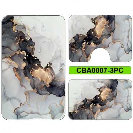 Covoare antiderapante - Set 3 covorase baie antiderapante CBA0007-3PC