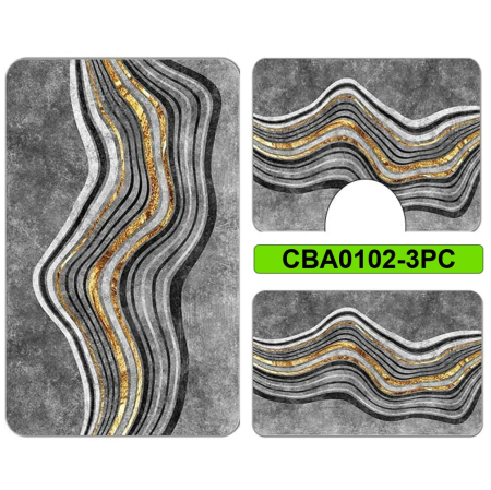 Covoare și traverse - Set 3 covorase baie antiderapante CBA0102-3PC