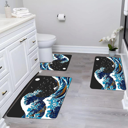 Covoare și traverse - Set 3 covorase baie antiderapante CBA0106-3PC