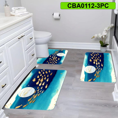 Covoare antiderapante - Set 3 covorase baie antiderapante CBA0112-3PC