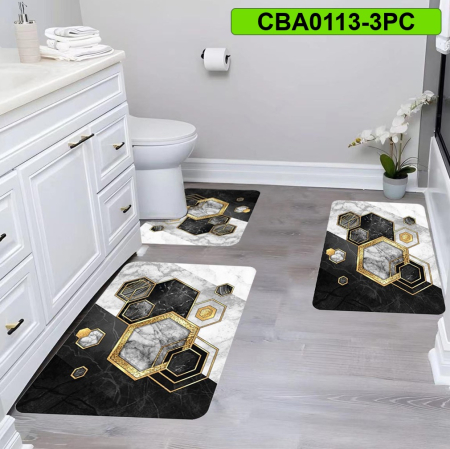 Covoare antiderapante - Set 3 covorase baie antiderapante CBA0113-3PC