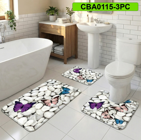 Covoare antiderapante - Set 3 covorase baie antiderapante CBA0115-3PC