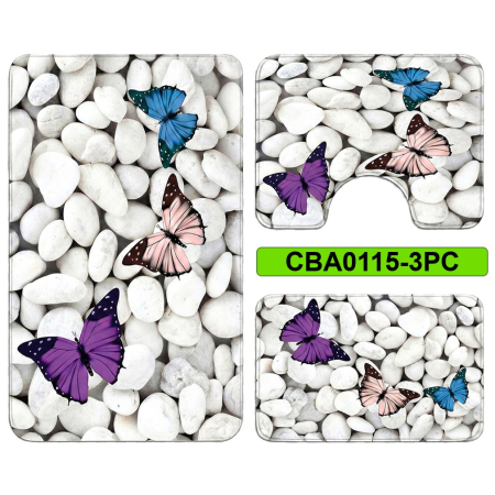 Covoare antiderapante - Set 3 covorase baie antiderapante CBA0115-3PC