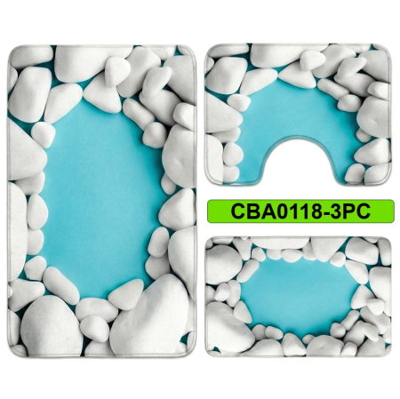 Covoare antiderapante - Set 3 covorase baie antiderapante CBA0118-3PC