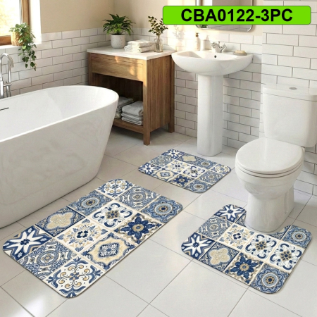 Covoare antiderapante - Set 3 covorase baie antiderapante CBA0122-3PC