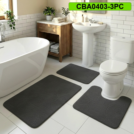 Set 3 covorase baie antiderapante CBA0403-3PC antracit