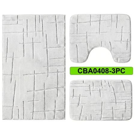 Set 3 covorase baie antiderapante CBA0408-3PC alb