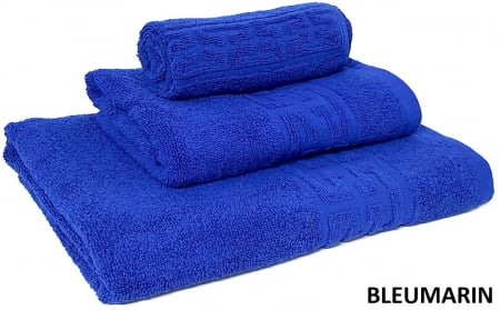 Pentru casă - Set 3 prosoape de baie din bumbac, bleumarin, diverse dimensiuni