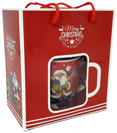 Idei de cadouri - Set cadou Crăciun cană + linguriță ceramică SCC001