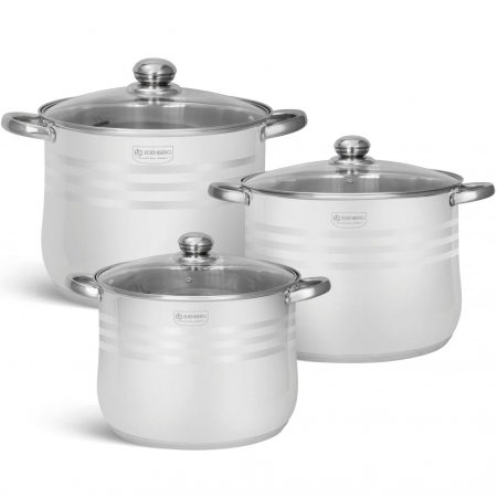 Vase și ustensile de bucătărie - Set oale din inox 6 piese Edenberg EB-517