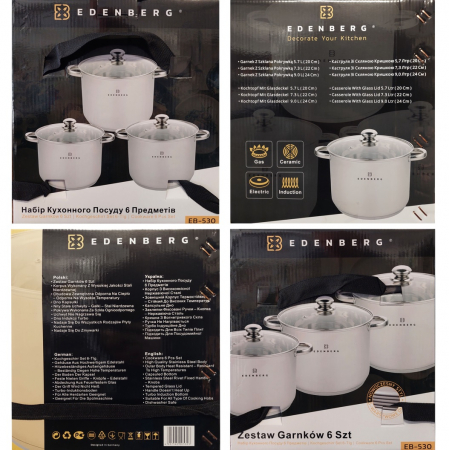 Set oale din inox 6 piese Edenberg EB-530 [11]
