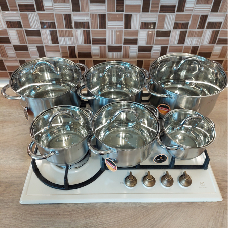 Set vase din inox 12 piese Edenberg EB-4000 [7]