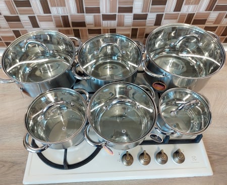Set vase din inox 12 piese Edenberg EB-4000 [8]