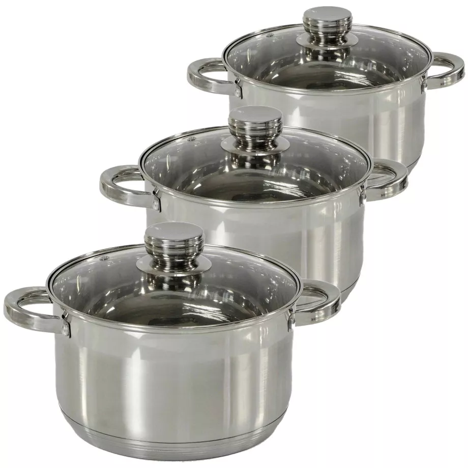 Vase și ustensile de bucătărie - Set vase din inox 6 piese Frico FR-1152