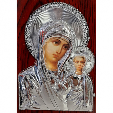 Produse de cult religios - Icoana Maica Domnului ICT1182-GRG argintie