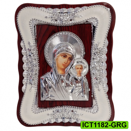Produse de cult religios - Icoana Maica Domnului ICT1182-GRG argintie