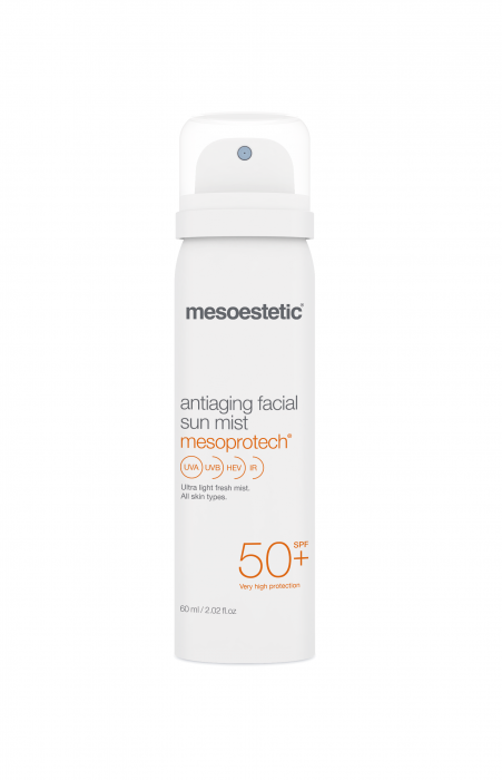Mesoestetic SPF 50+ Antiaging Facial Sun Mist Spray de Fata