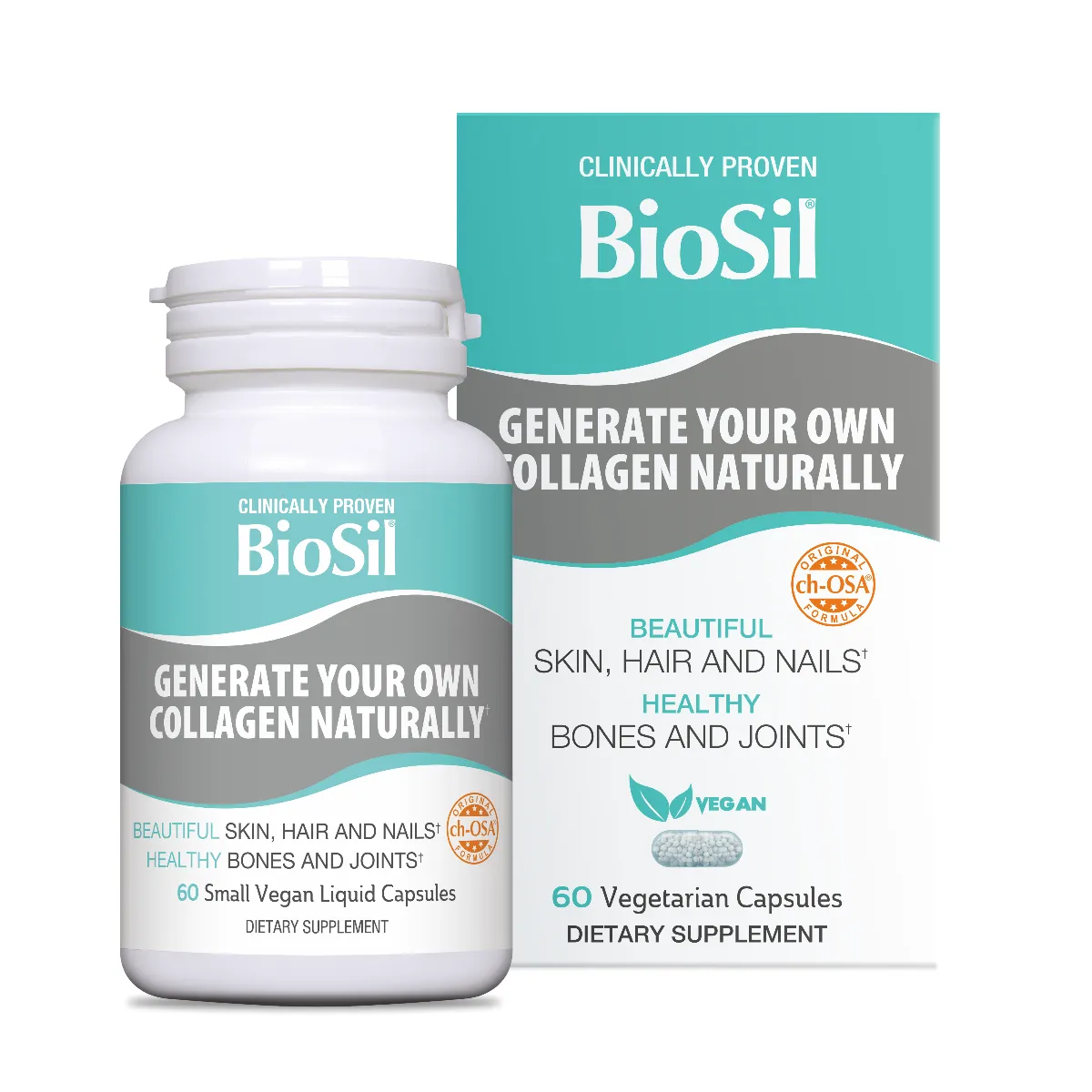 Suplimente orale - BioSil - Generator de Colagen, 60 capsule
