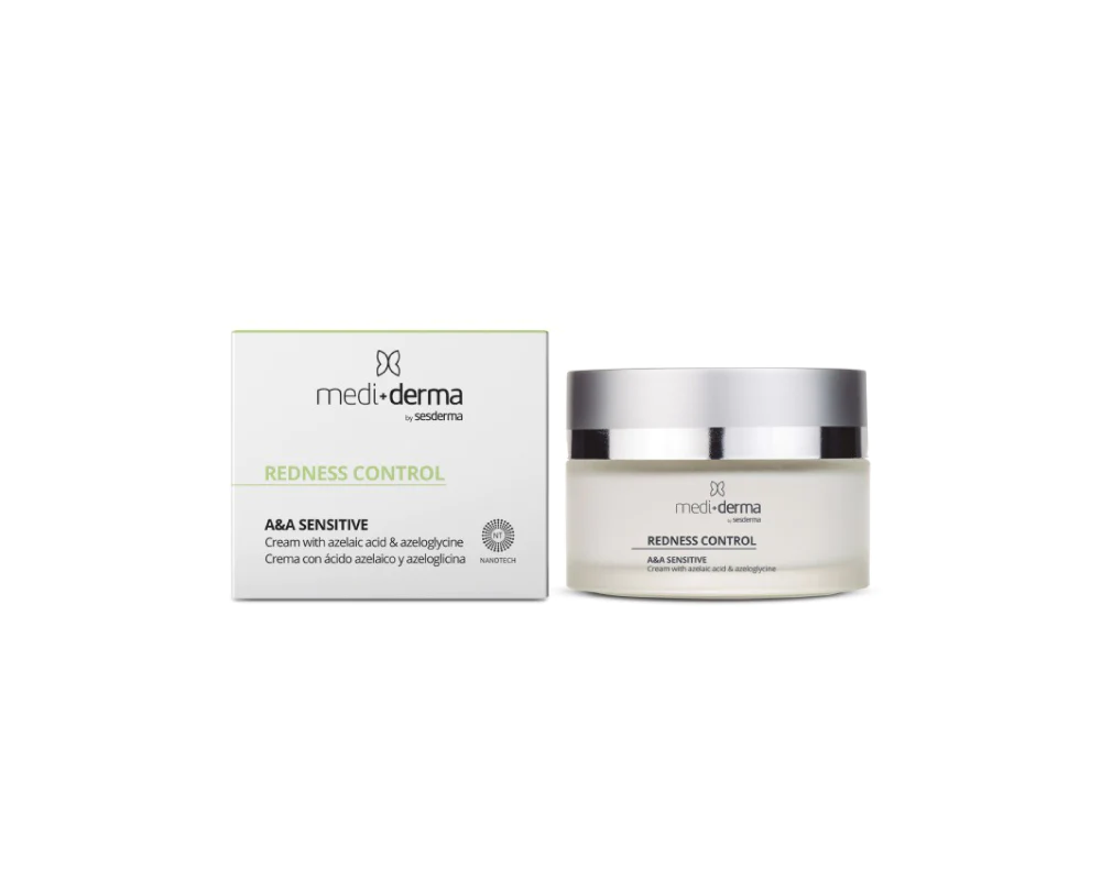 MEDIDERMA - Mediderma REDNESS CONTROL A&A Sensitive Crema Anti Rozacee cu Acid Azelaic si Azeloglycina 50ml