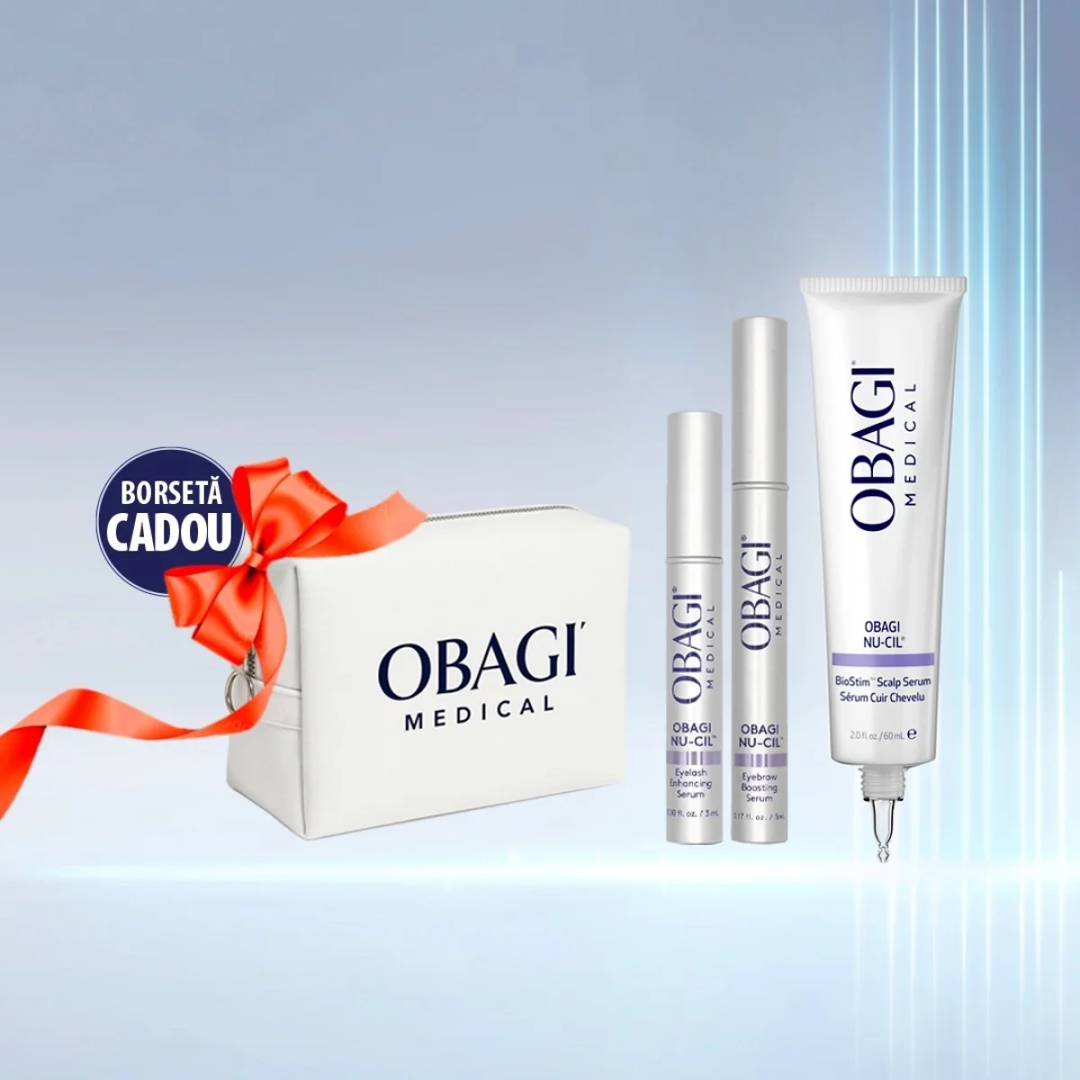 Obagi 360 System - OBAGI Trio Revitalizare Nu-Cil & Borseta Cadou Pachet Sarbatori