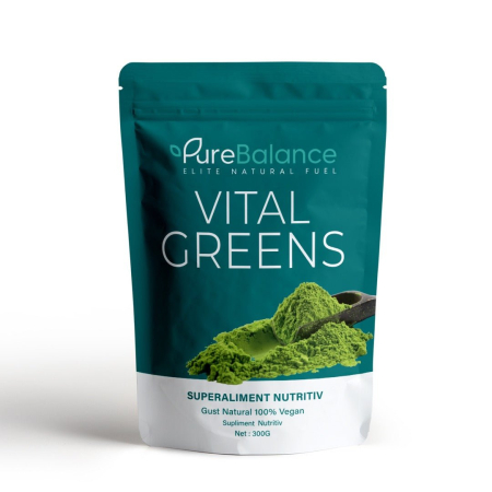 Suplimente orale - Pure Balance Vital Greens - Superalimente Verzi si Multivitamine Pulbere 300 g (30 Zile)