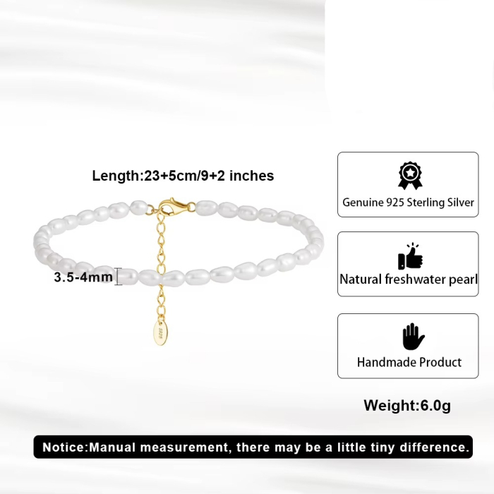 Bratara de Picior cu Perle de Cultura Amalfi, Argint 925 [4]