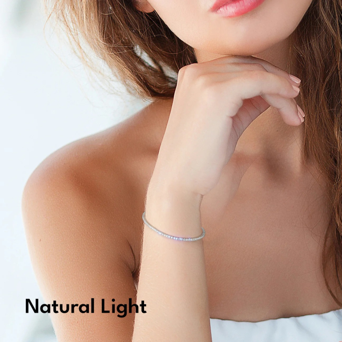 Bratara Tennis 2mm, Elements, Otel Inoxidabil, Zirconiu Alb [3]