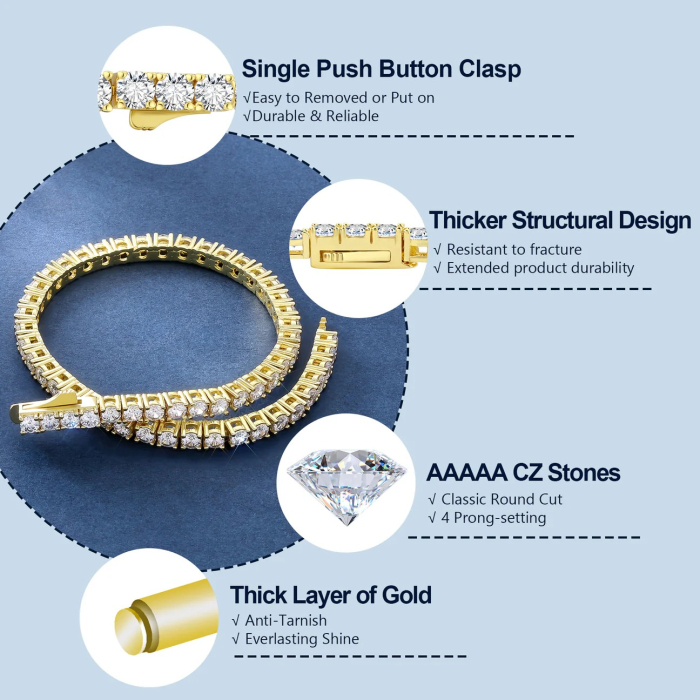 Bratara Tennis Una Vida Elements 3 mm [5]