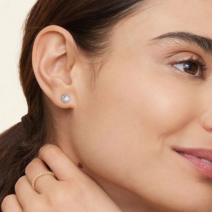 Cercei Una Vida Luxuria cu Moissanite, Argint 925 [5]