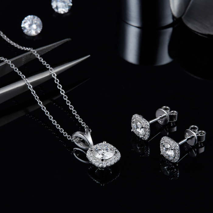 Colier AMOR Una Vida Diamant Moissanite 1ct, Argint 925 [4]