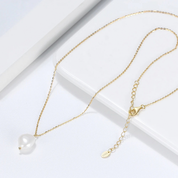 Colier Portofino Perla, Argint 925 Placat cu Aur 18k [4]